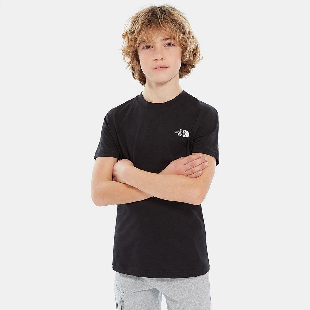 The North Face Simple Dome Παιδικα T Shirt - Μαυρα / Ασπρα (LCQI67913)
